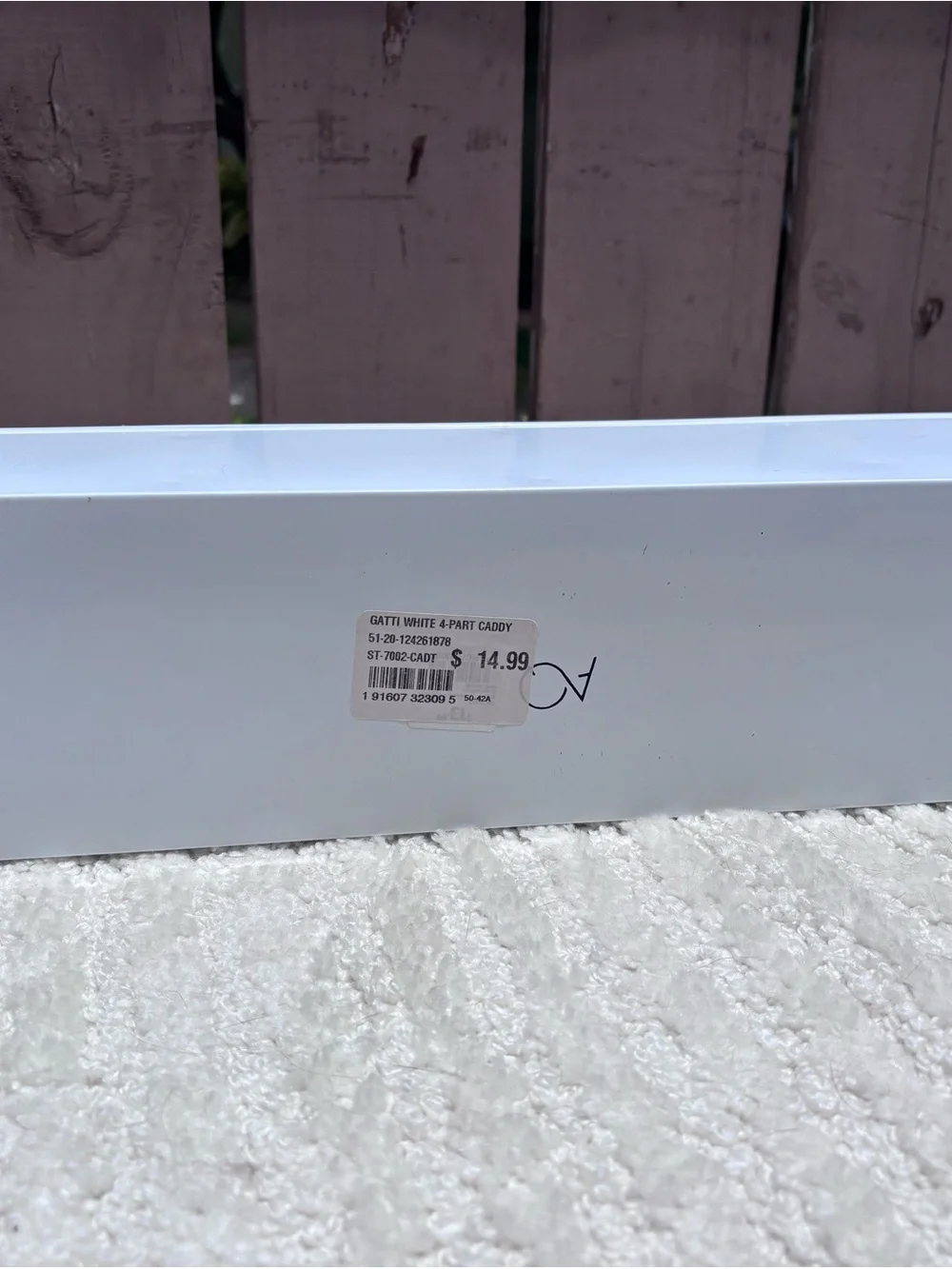 White Bath Organizer Caddy - Bathroom Storage Tray